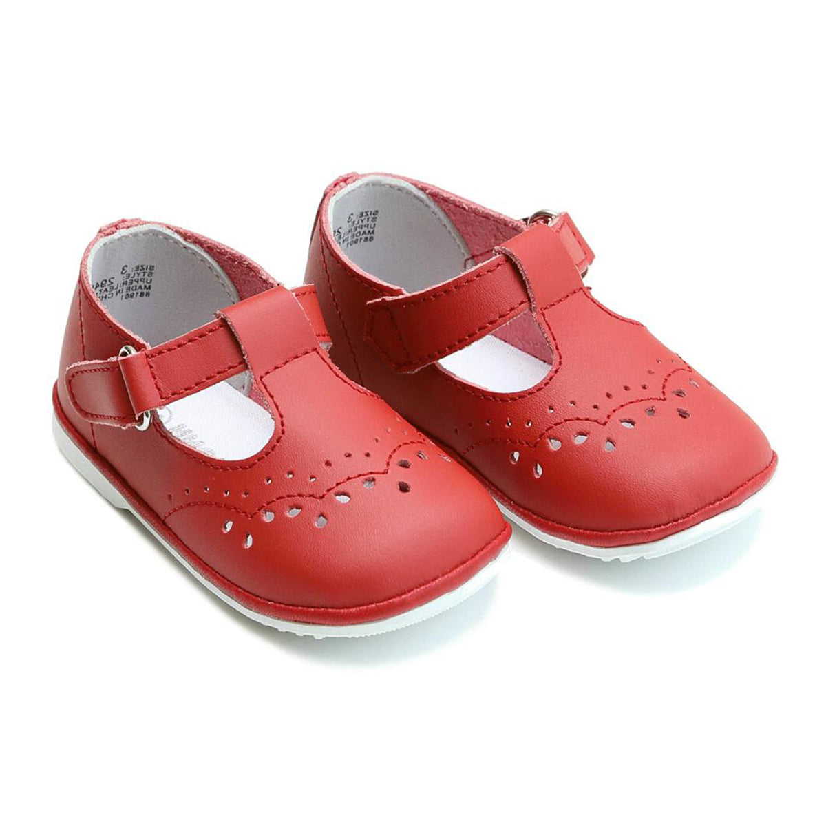L'Amour Angel Red Birdie Baby Girl's Mary Jane T-Strap Shoes