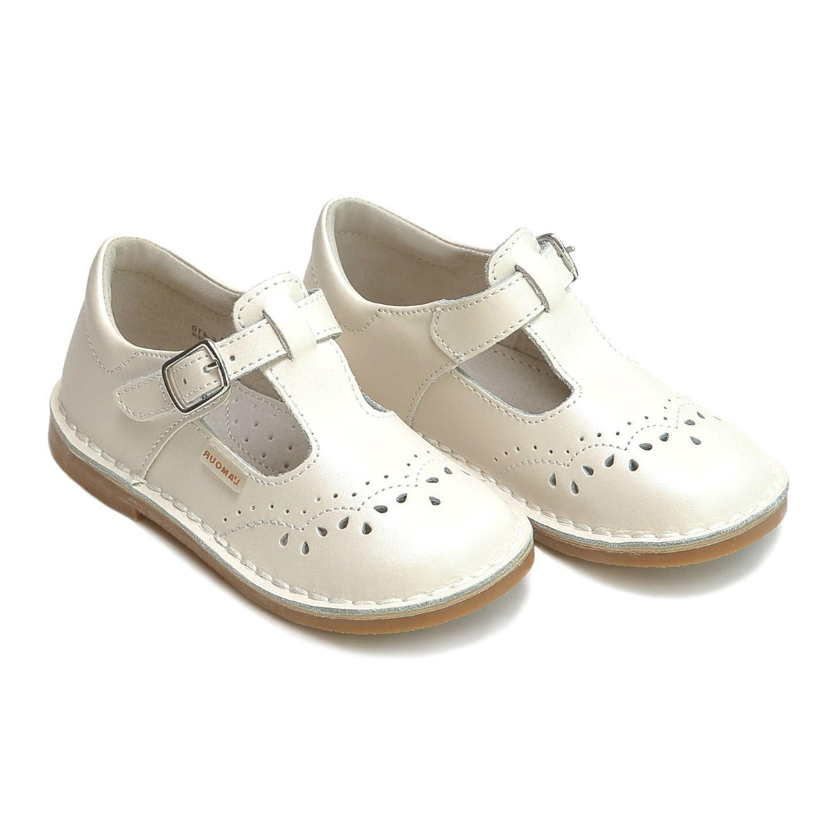 Pearl White Ruthie T-Strap Mary Jane Shoes