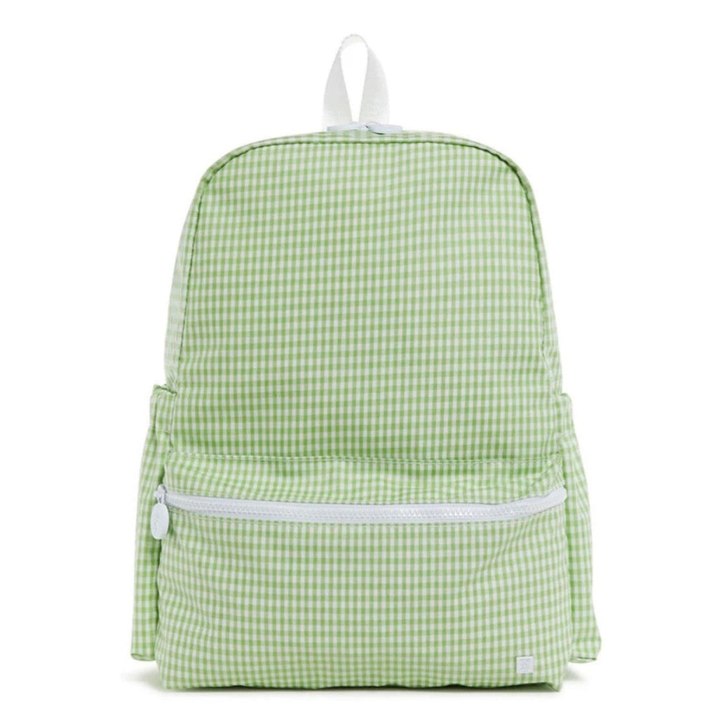 Green checkered kids backpack