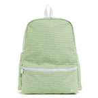 Green checkered kids backpack