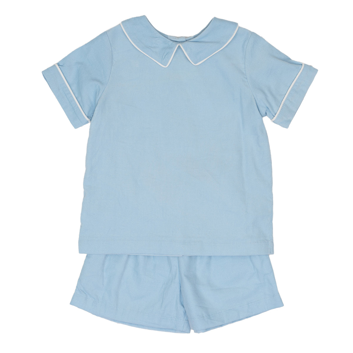 Boy's Blue Corduroy Crawford Shorts Set