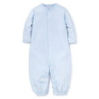 Light blue baby boy converter gown with Kissy Kissy tag