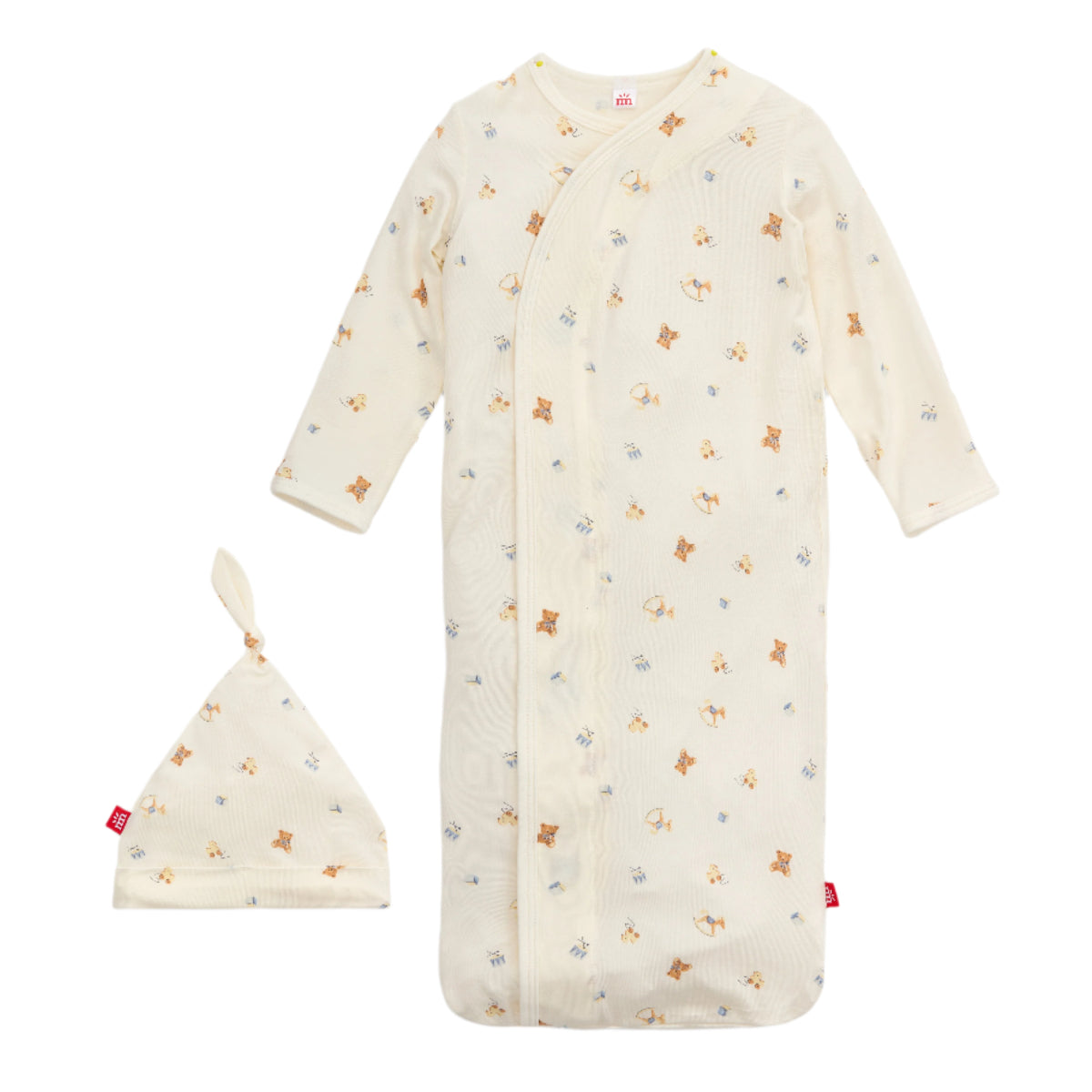 Lullaby Lane Unisex Newborn Baby Gown and Hat Set