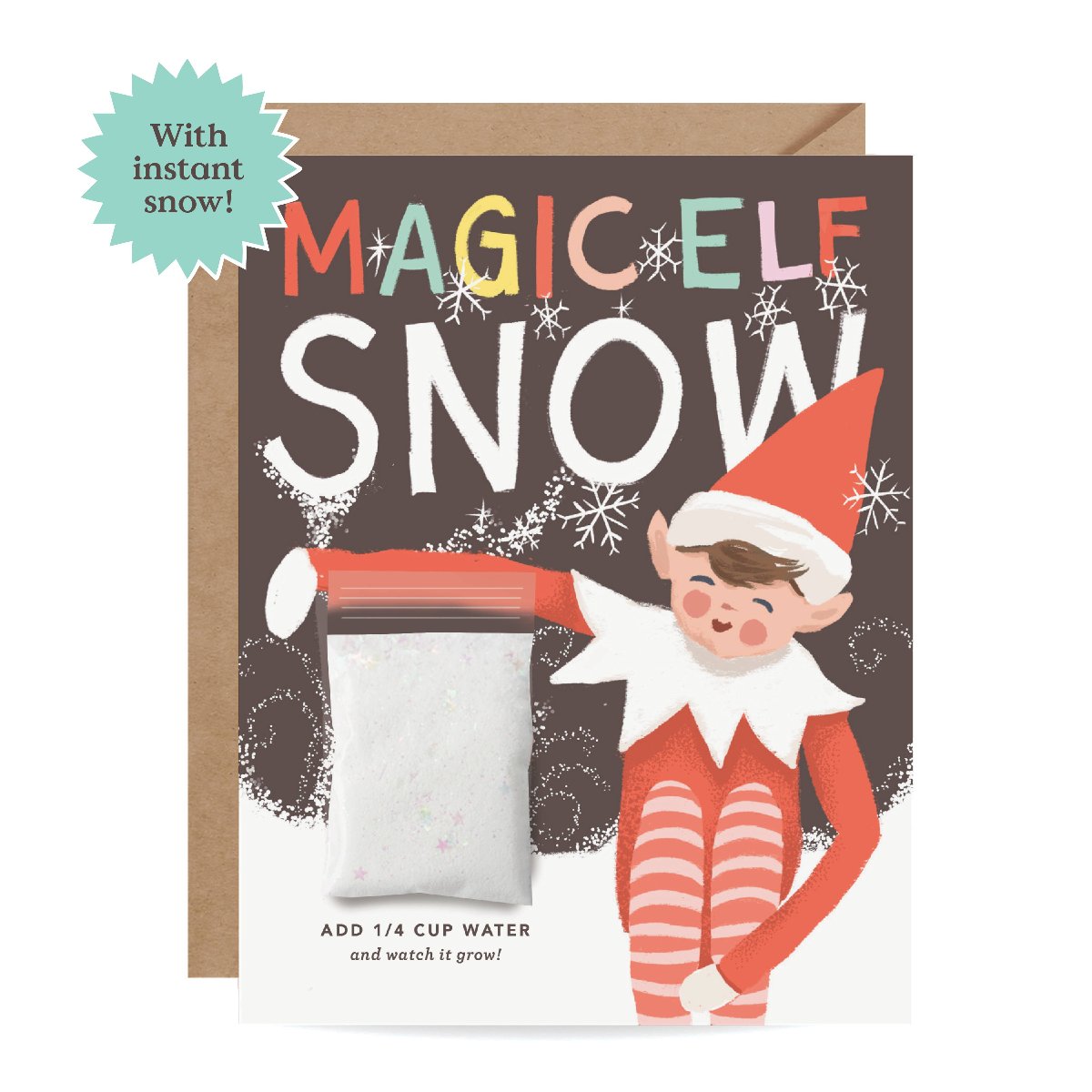 Magic Elf Snow Christmas Card