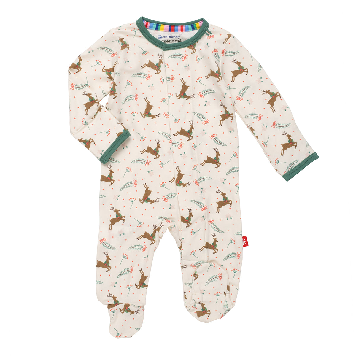 Magnetic Me Merry and Bright Baby Christmas Footie Unisex