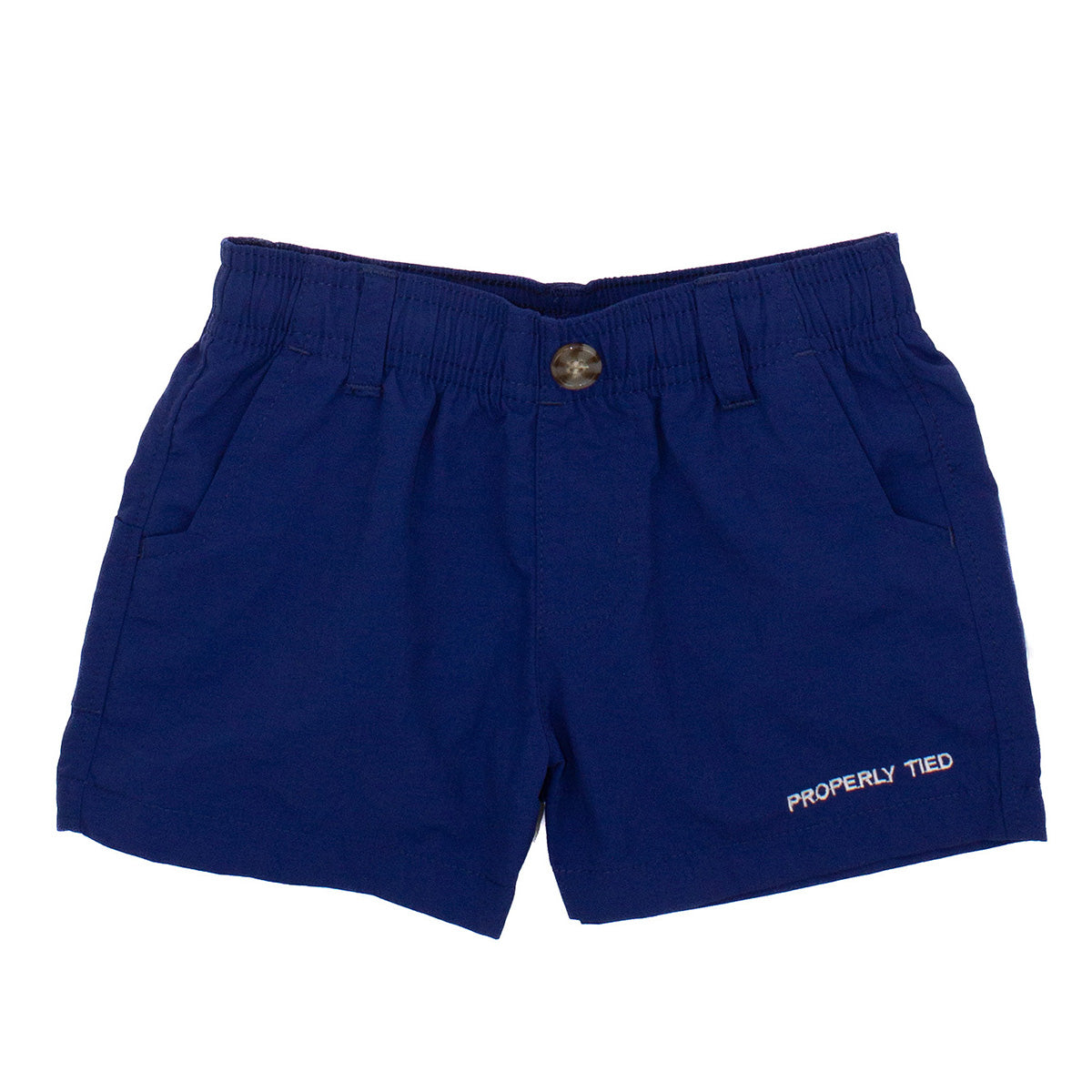 Properly Tied Toddler Boy's Marine Navy Mallard Shorts