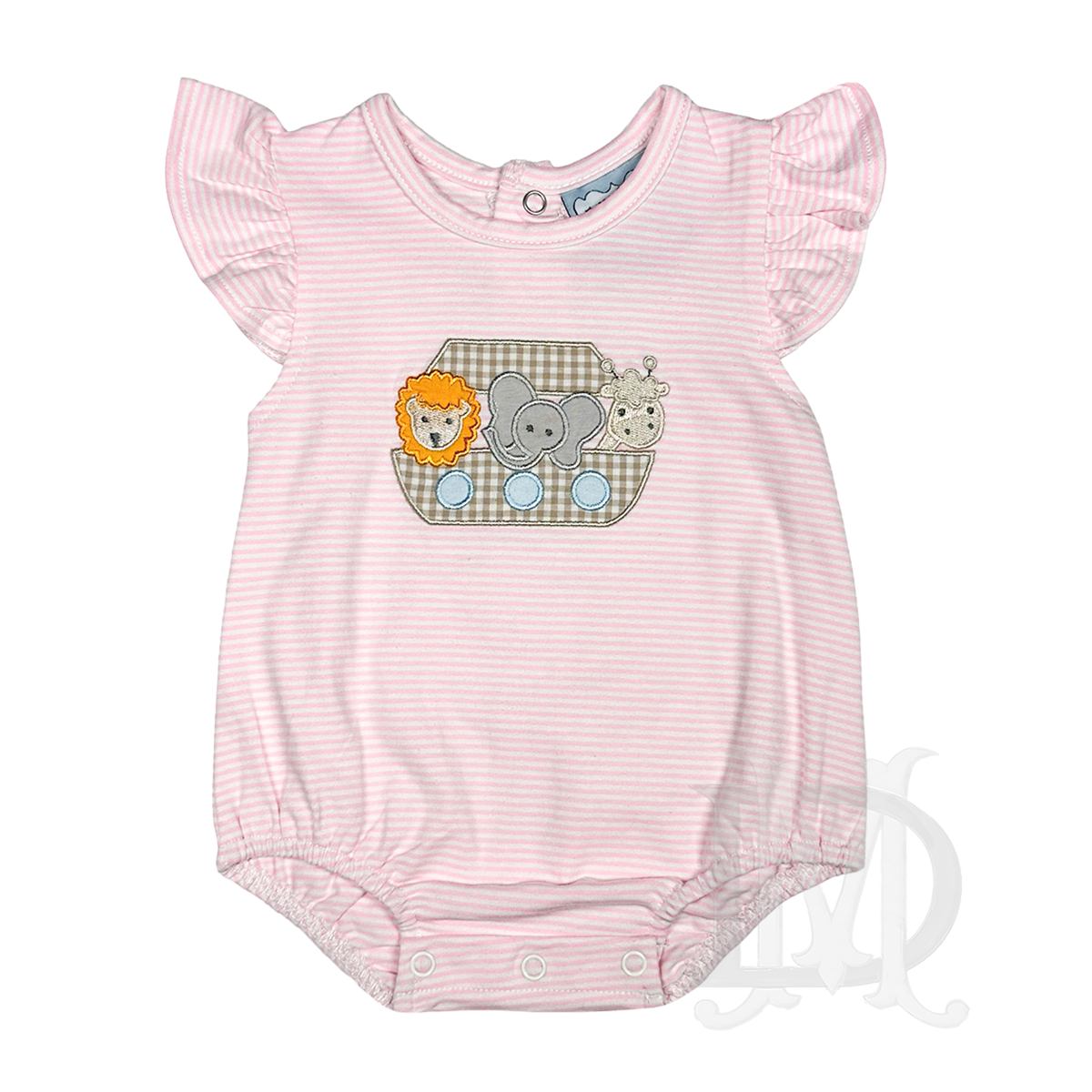 Girl's Noah's Ark Appliqued Bubble