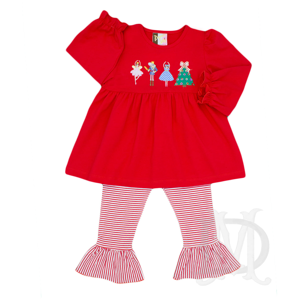 Girl's Nutcracker Ballet Ruffled Pants Set