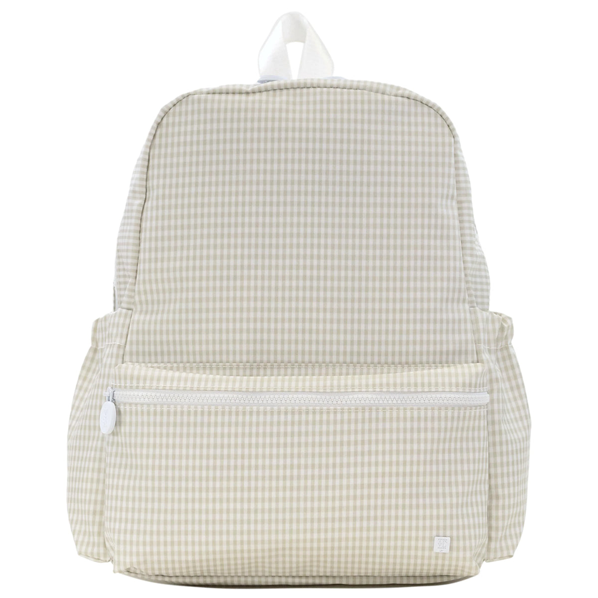 Pearl Grey Gingham Check Backpack 