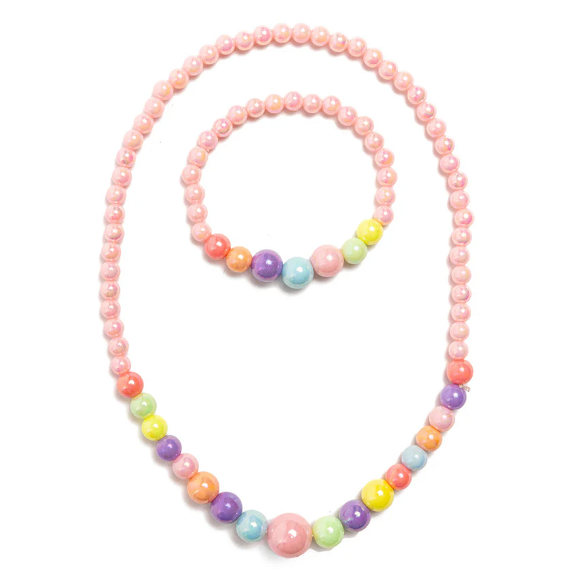 Pearly Pastel Necklace and Bracelet Set