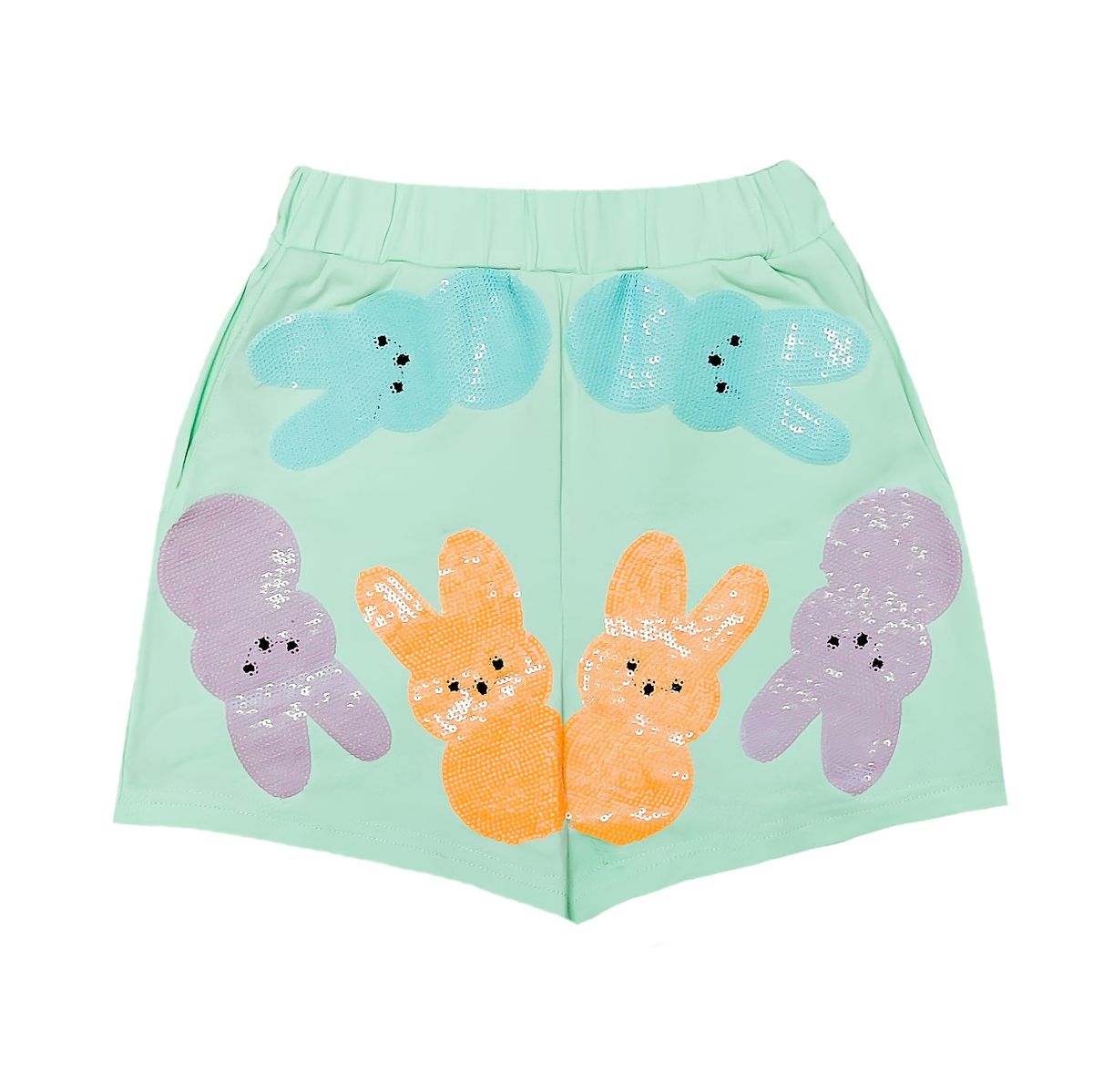 Girl's Easter Peeps Sequin Shorts