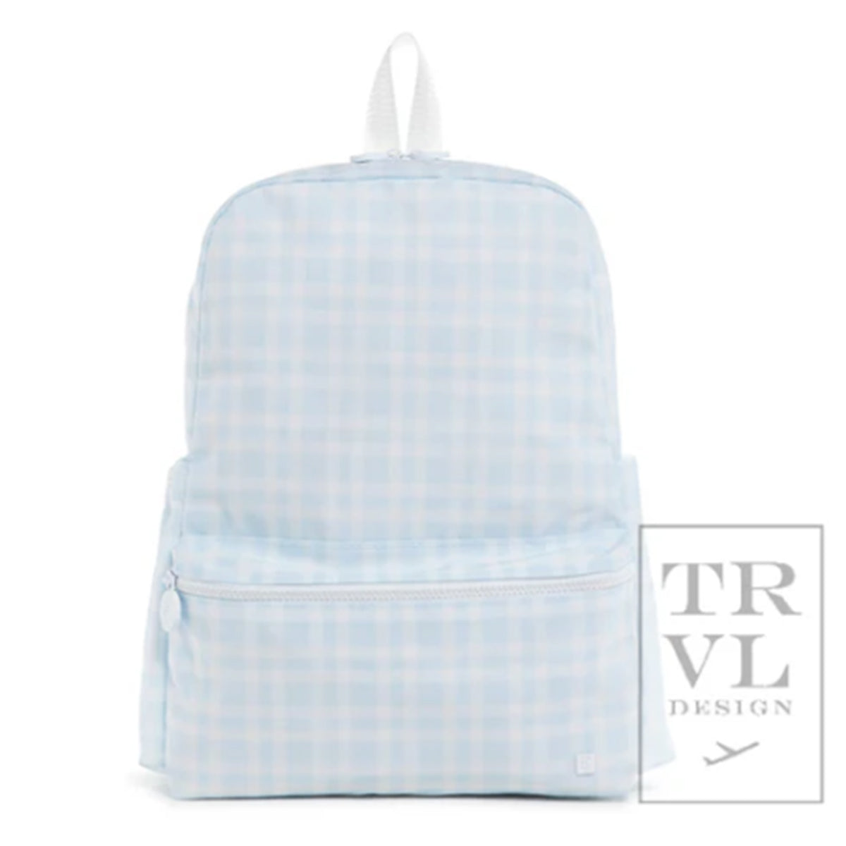 Light Blue Pimlico Plaid Backpack 