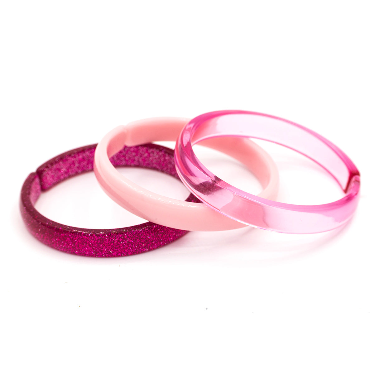 Pink Mix Acrylic Bangle Bracelets
