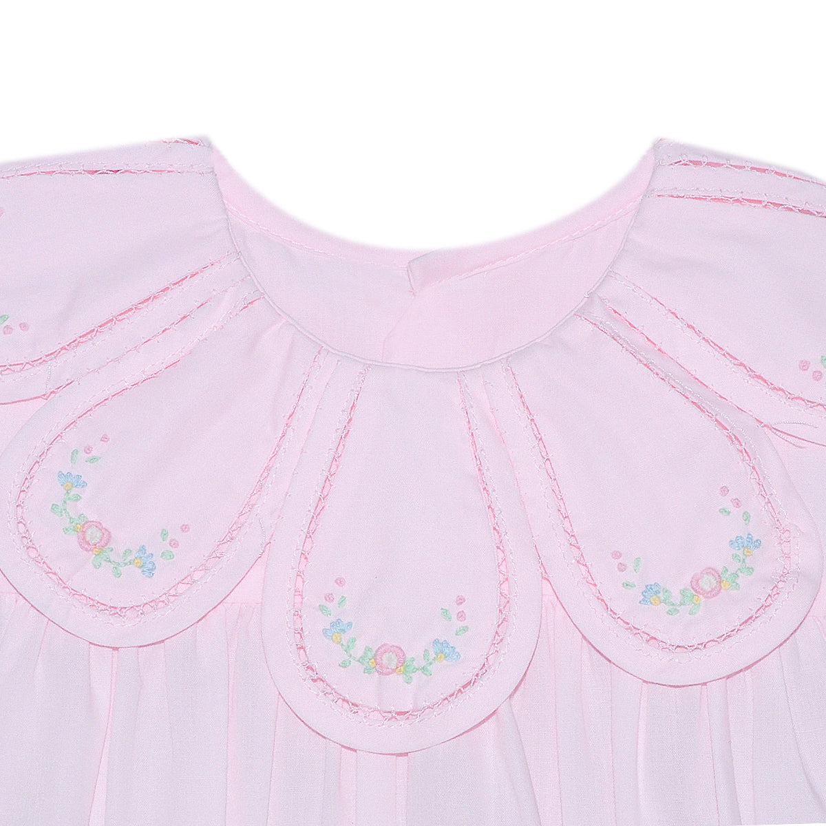 Girl's Embroidered Pink Petal Dress