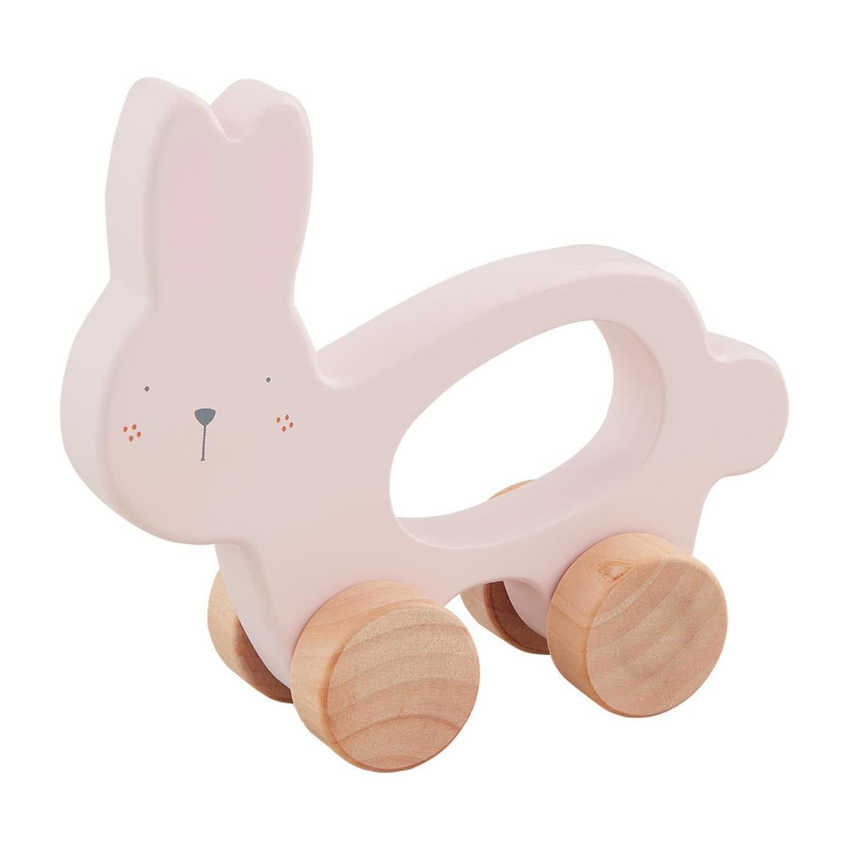 Pink Bunnies on Wheels Baby Toy