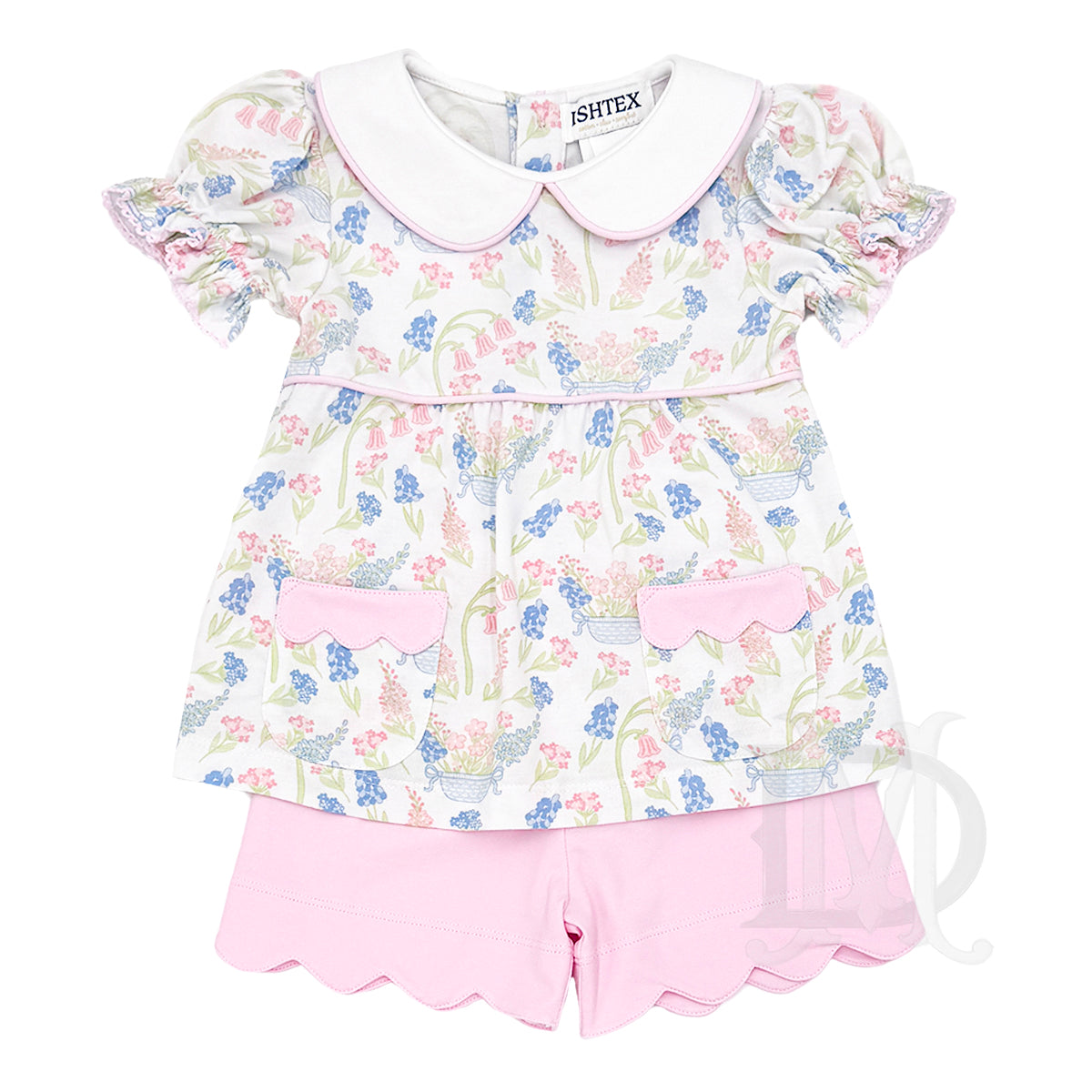 Primrose Pink Scalloped Short Set
