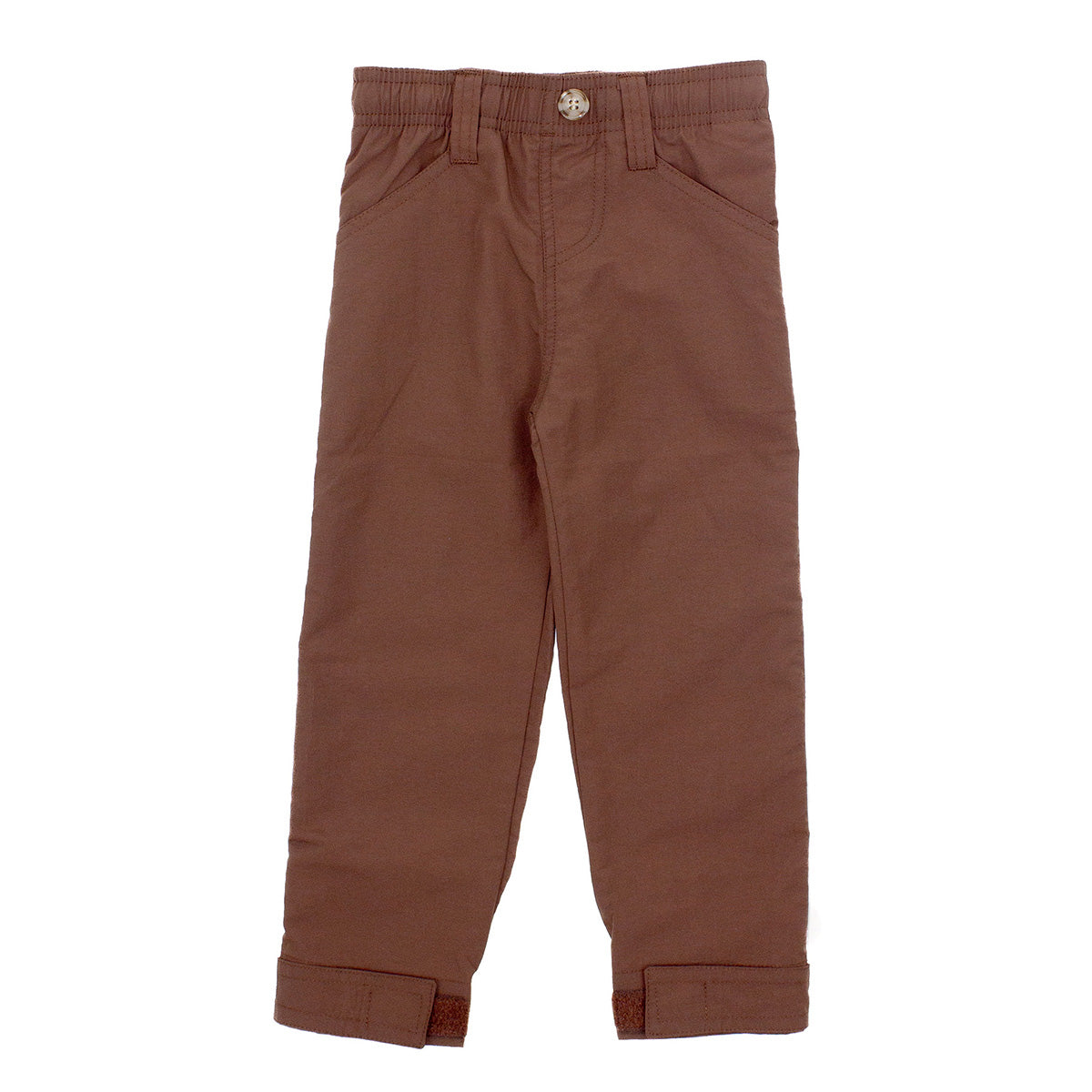 A pair of boy's brown mallard pants by Properly Tied.
