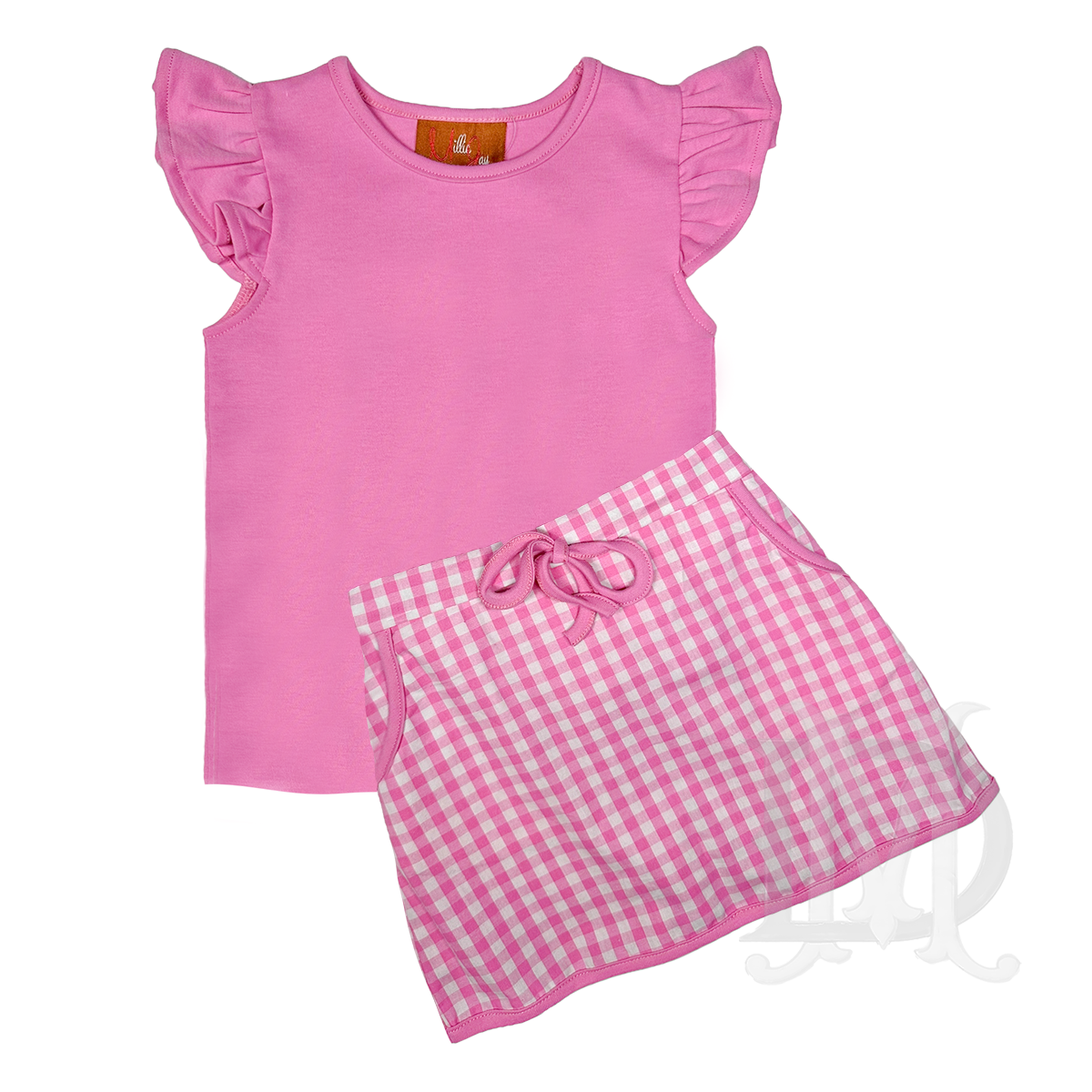 Little Girl's Pink Skort Set