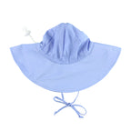 Light blue sun hat with a chin strap