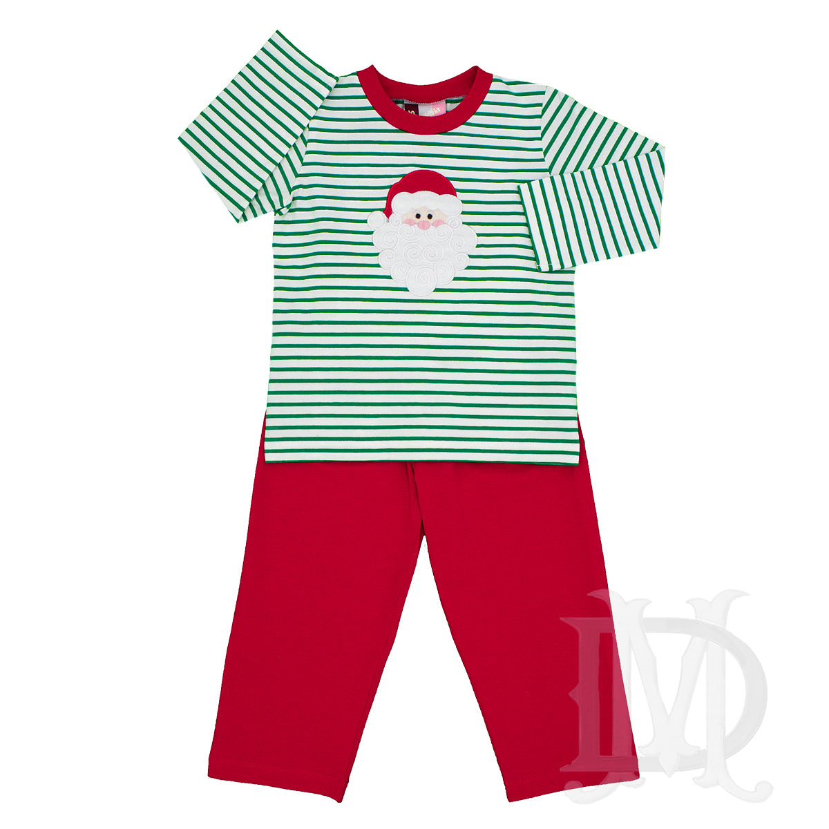 Boy's Santa Applique Pants Set