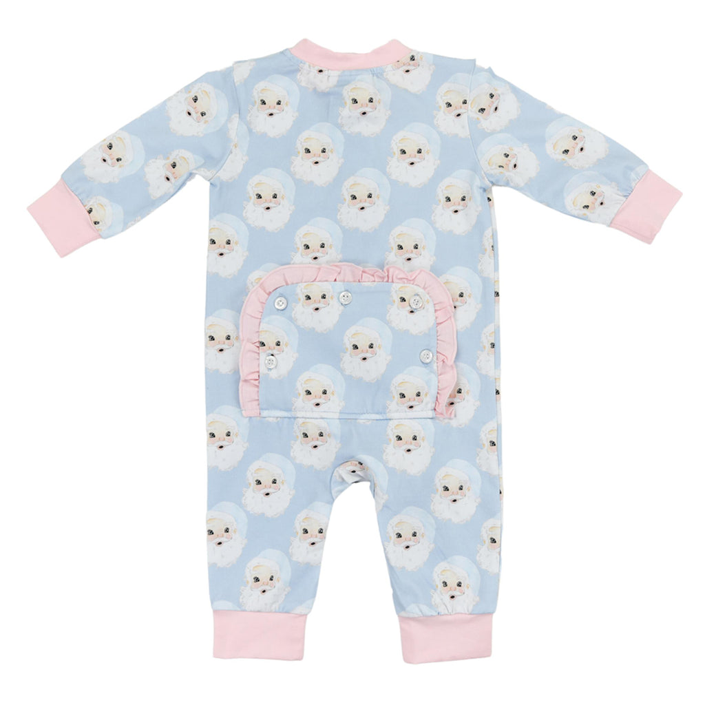 Santa Baby Ruffled Zipper Romper