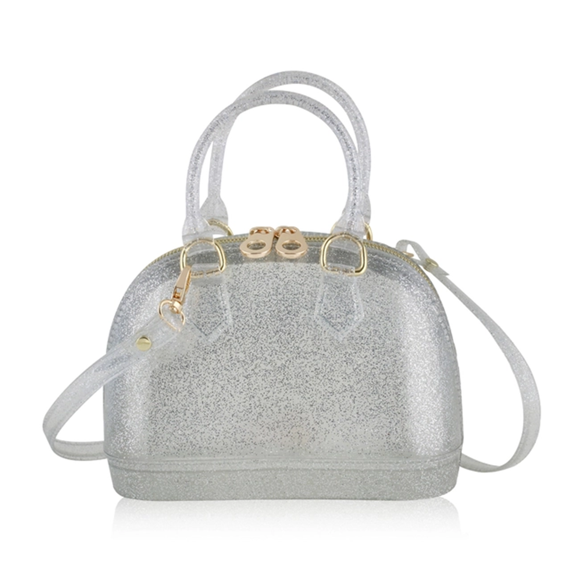 SIlver Sparkle Jelly Purse for Little Girls