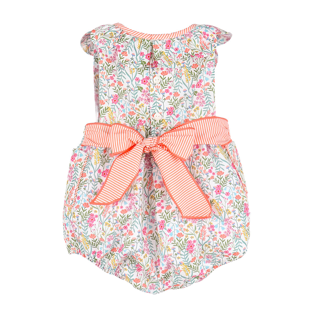 Baby Girl's Floral Print Sissy Ruffle Bubble by Sophie & Lucas