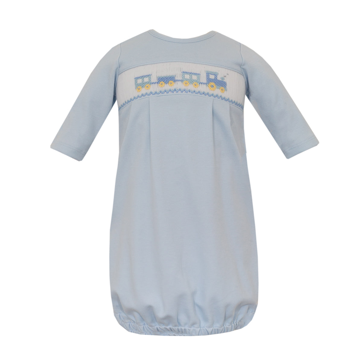 Train Smocked Baby Boy Take Home Gown