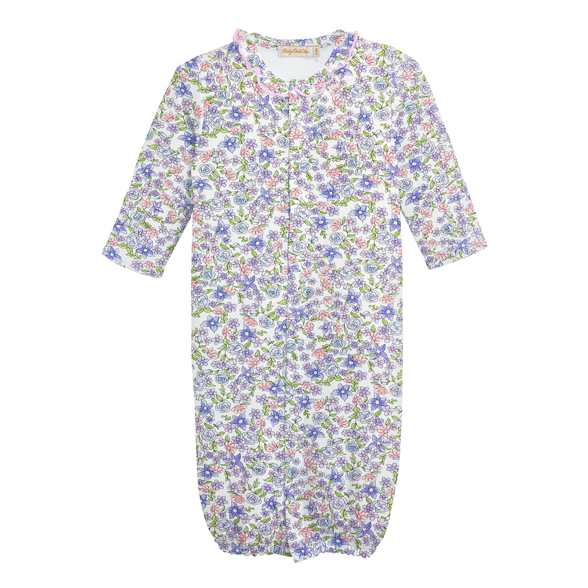 Spring Blooms Converter Gown Baby Girl Pima Cotton Gown