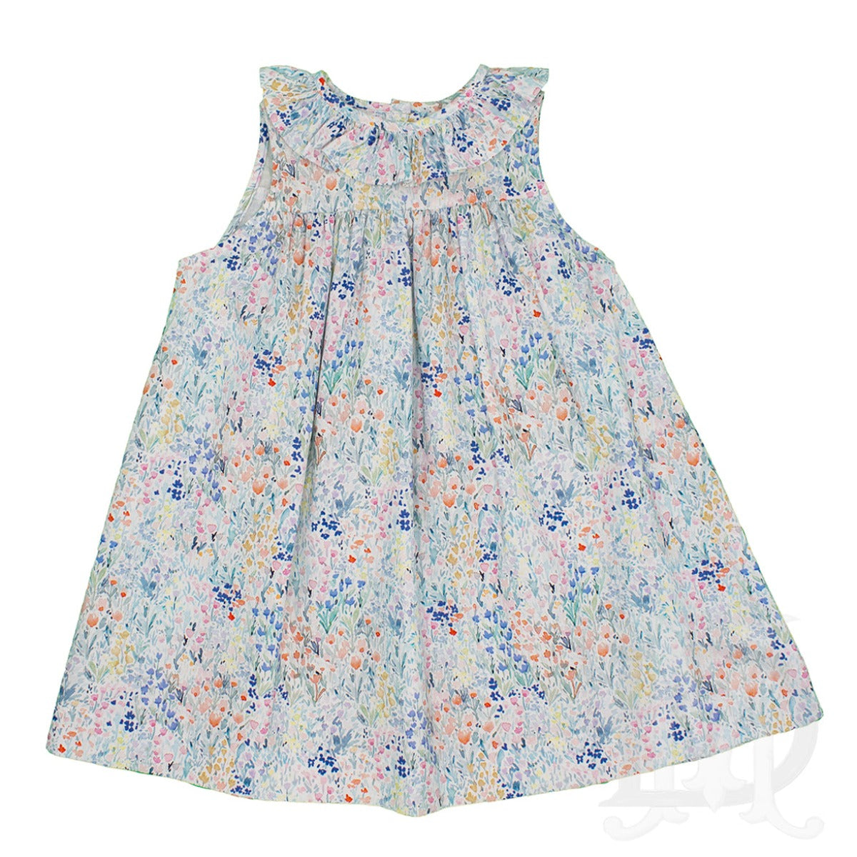 Garden Floral Little Girl's Ruffled Float Dress
