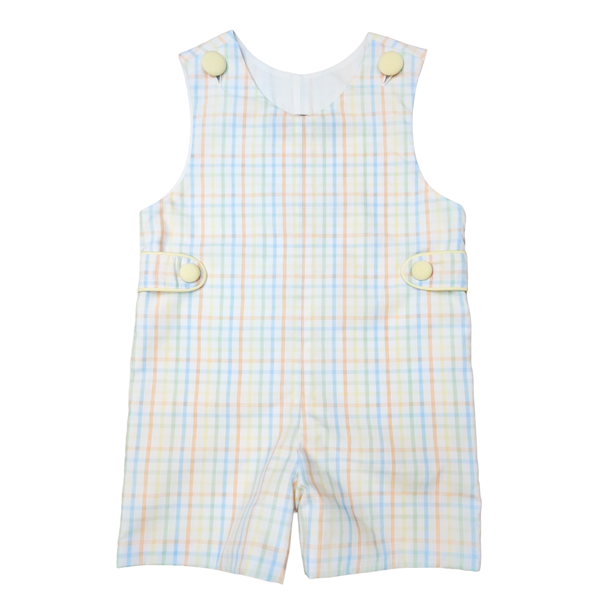 Boy's Spring Gingham Monogrammable Shortall