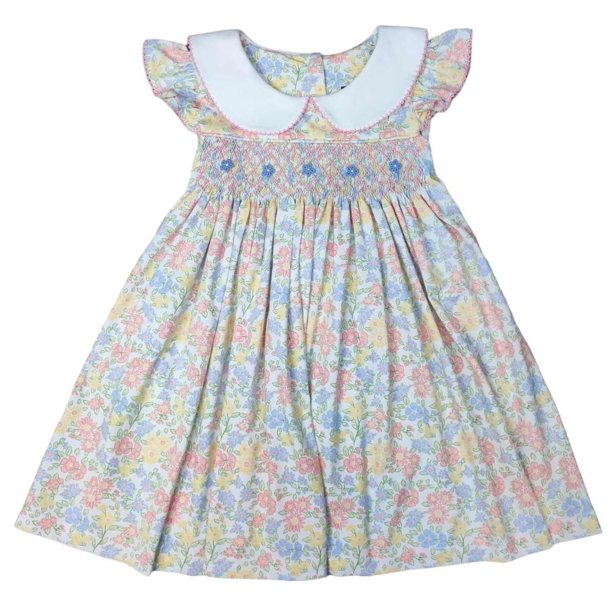 Girl's Spring Medley Smocked Dress