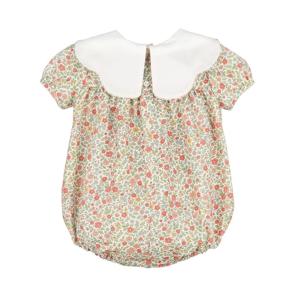 Vintage Floral Scallop Collar Bubble