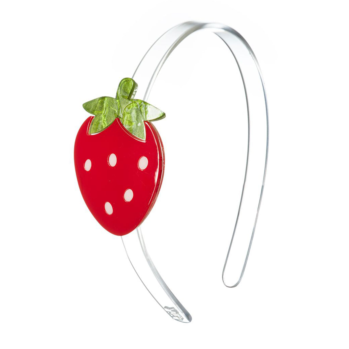 Girl's Big Red Strawberry Acrylic Headband