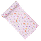 Pink spring floral wildflowers baby girl receiving blanket