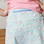 Girls floral athleisure tennis skort with built-in shorts and pocket