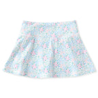 Girls floral athleisure tennis skort with built-in shorts and pocket