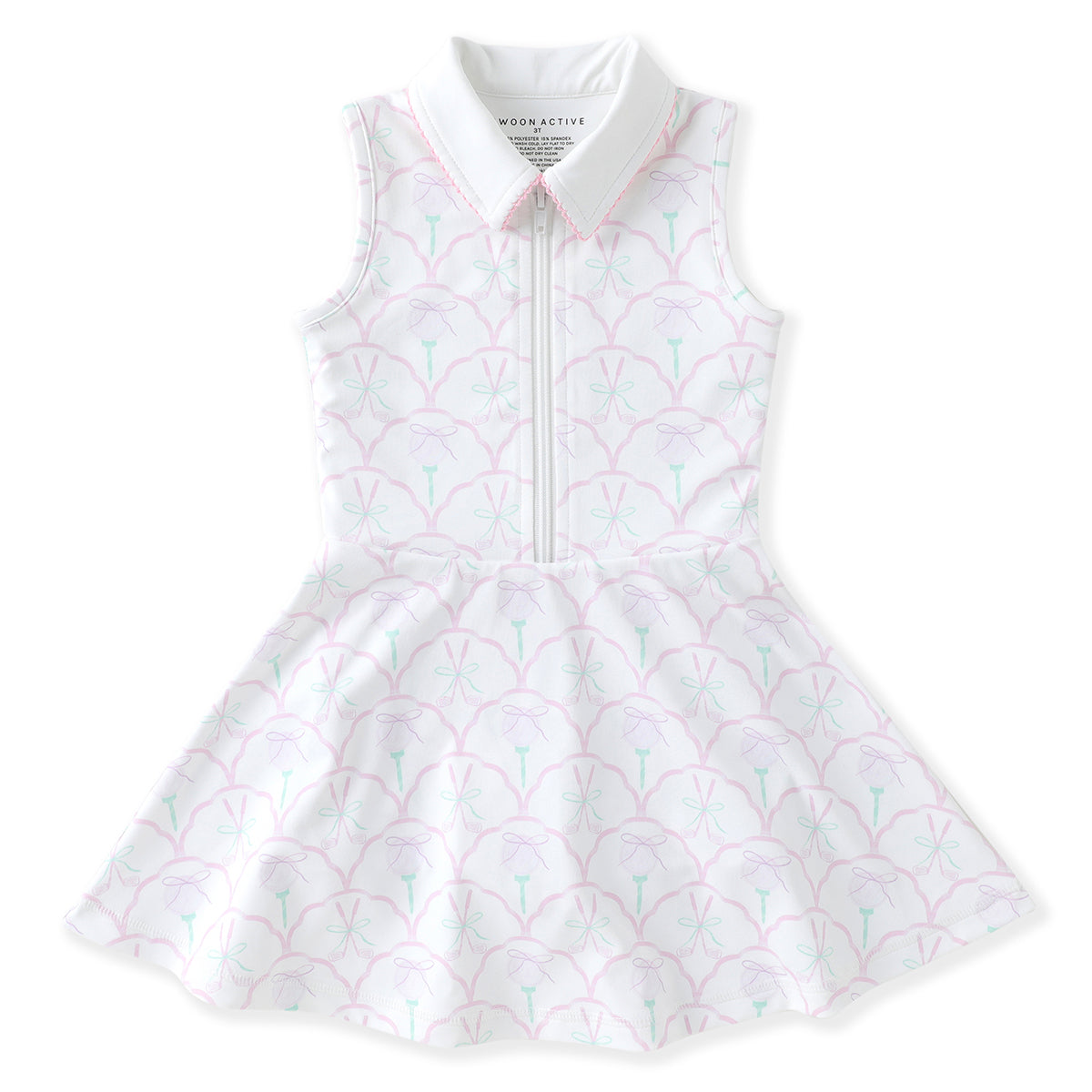 pastel tennis dress Girls Fore Golf Zip Tennis Dress| Pastel Posh Putt Performance Dress 7