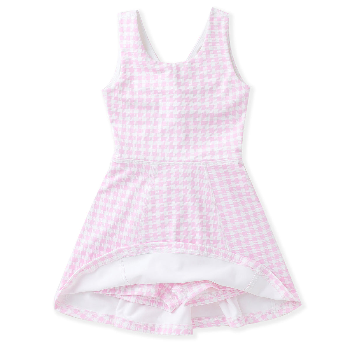 Pink Gingham Tennis Dress for Girls