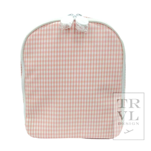 TRVL Design Taffy Pink Gingham Insulated Baby Bottle Lunch Bag