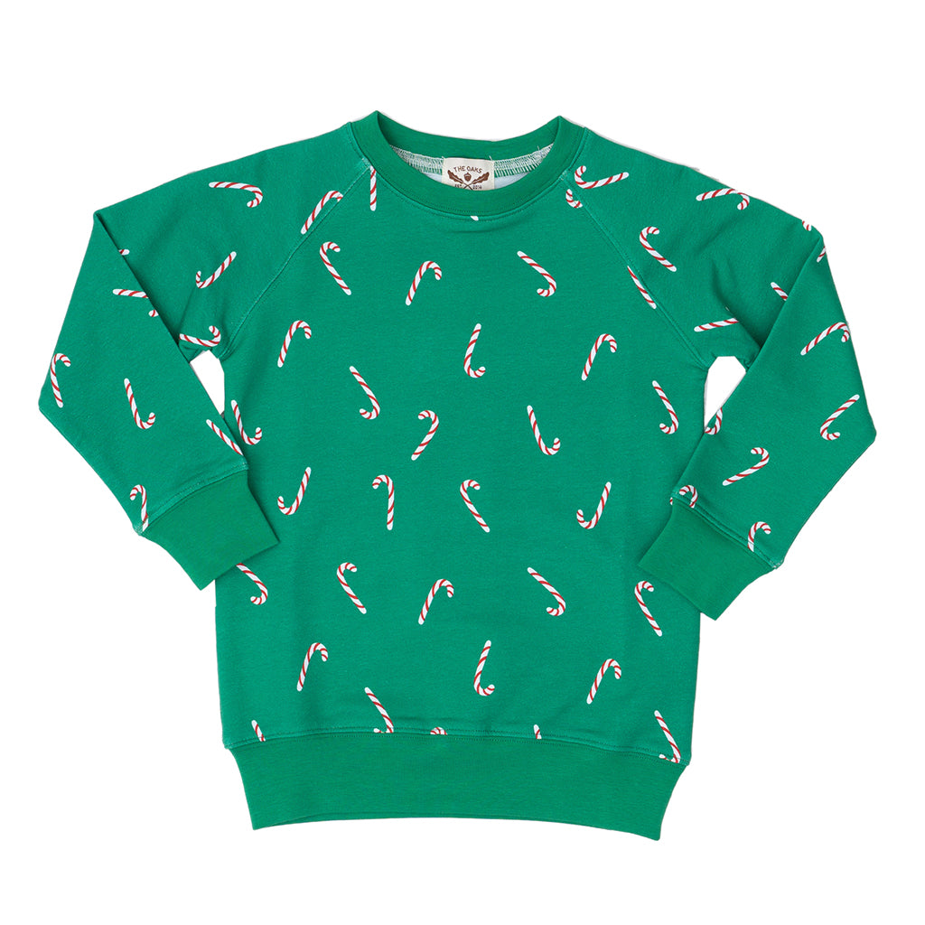 Candy Cane Little Kid's Christmas Holiday Sweatshirt from The Oaks