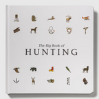 Kid’s board book titled 'The Big Book of Hunting' with hunting-themed illustrations