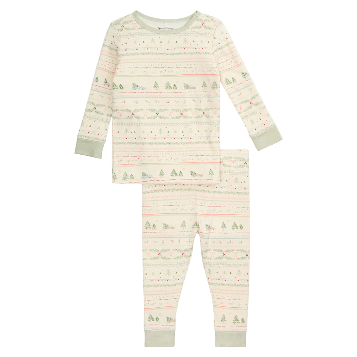 Children's pajama set a Christmas fair isle print