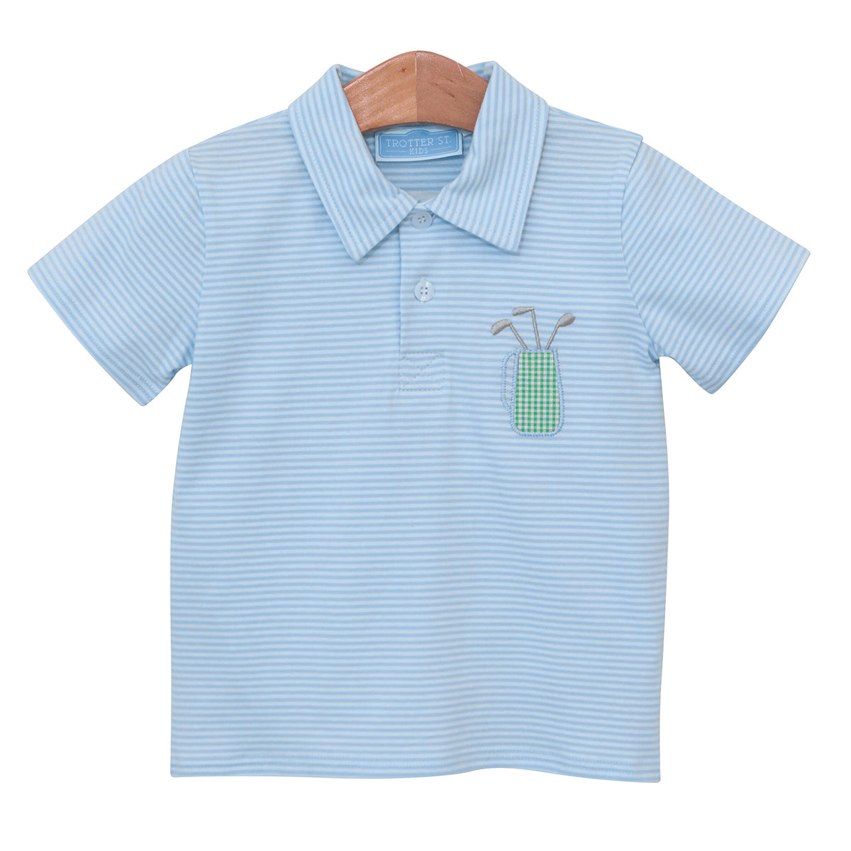 Toddler Boy's Golf Applique Knit Polo Shirt by Trotter Street Kids