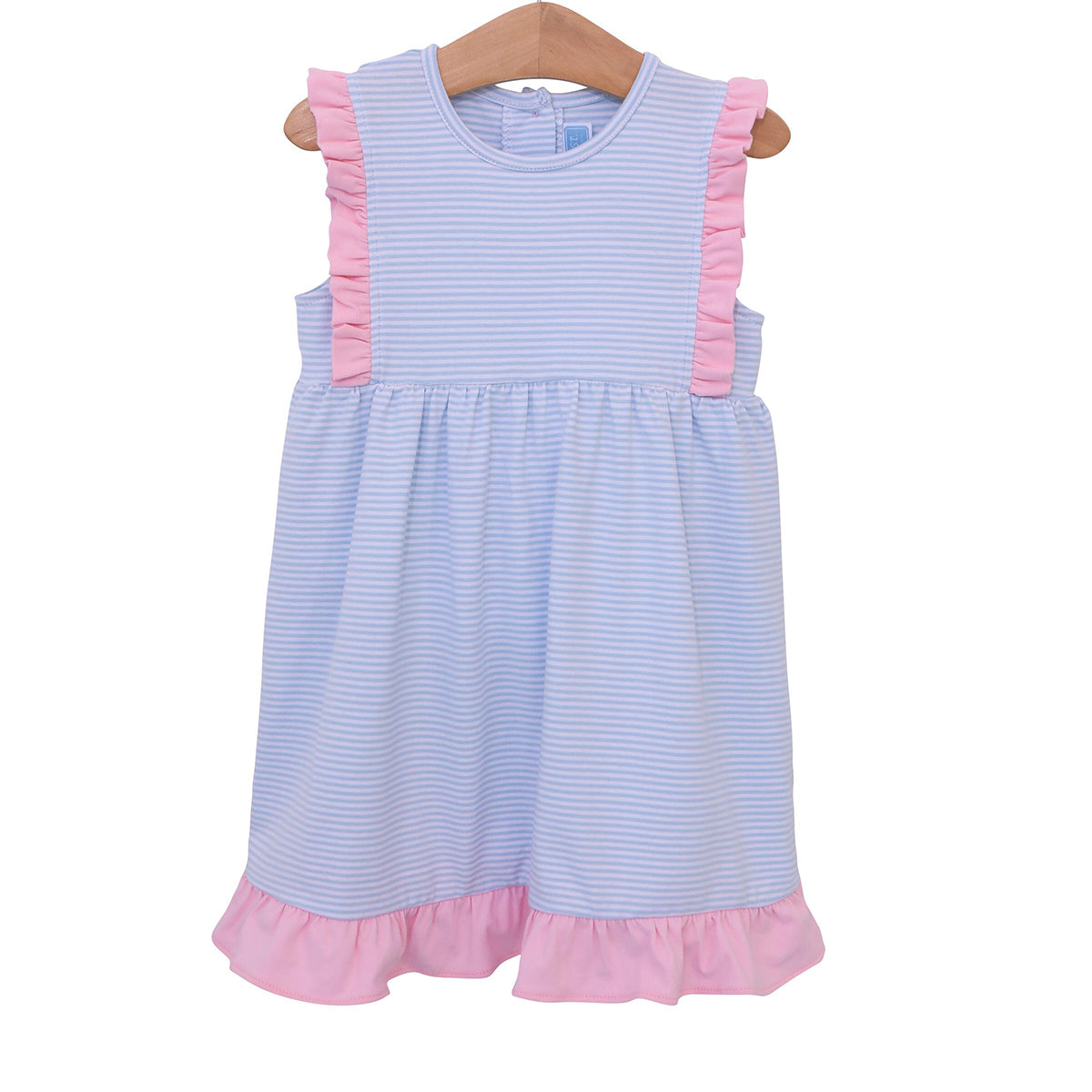 Light Blue Striped Josie Toddler Girl's Dress Trotter Street Kids
