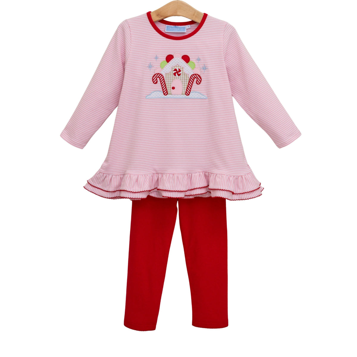 Gingerbread House Appliqued Pant Set