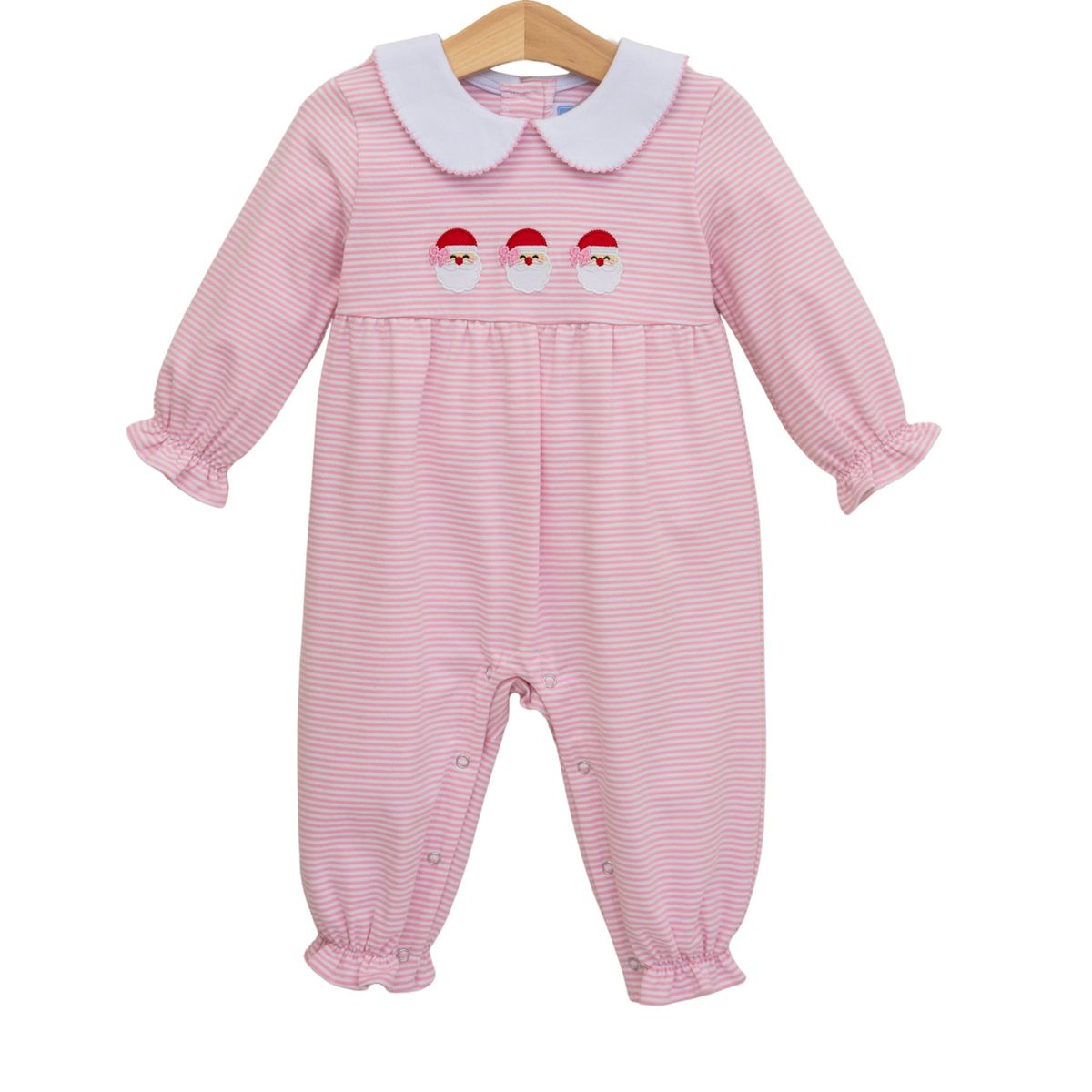 Santa Trio Romper - Pink