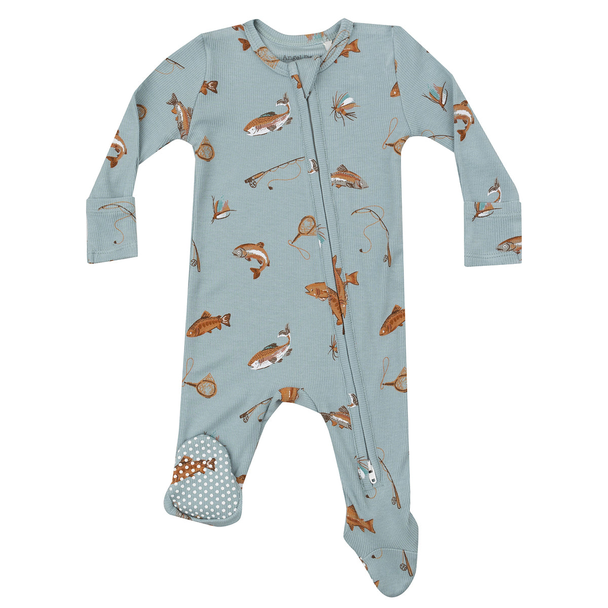 Boy Trout Zippered Footie