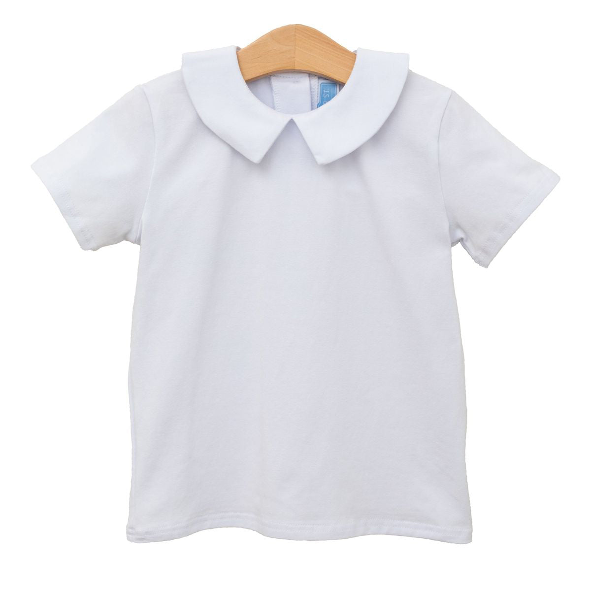 Boy's Short Sleeve White Knit Dress Shirt