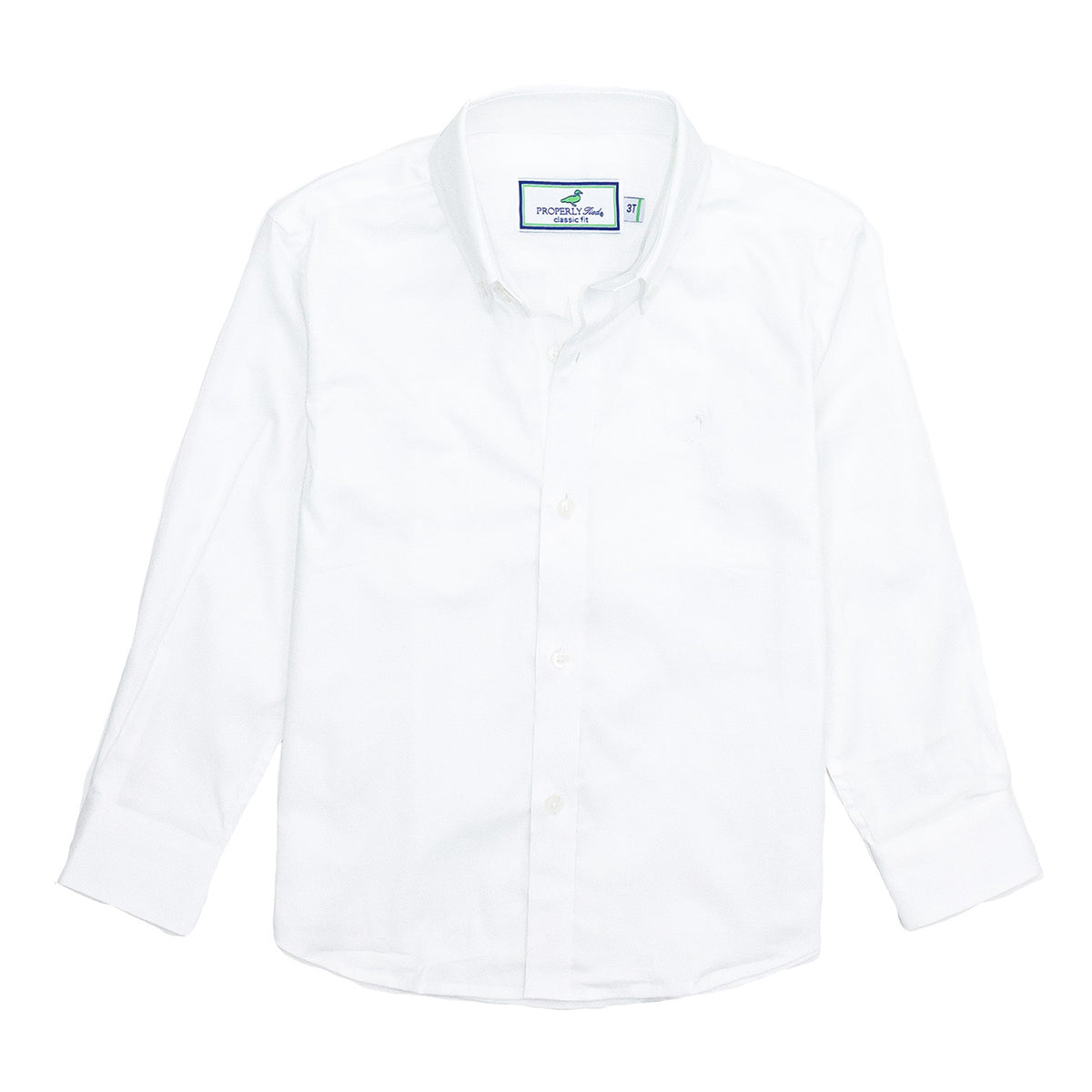 Properly Tied Boy's White Button Down Park Avenue Dress Shirt